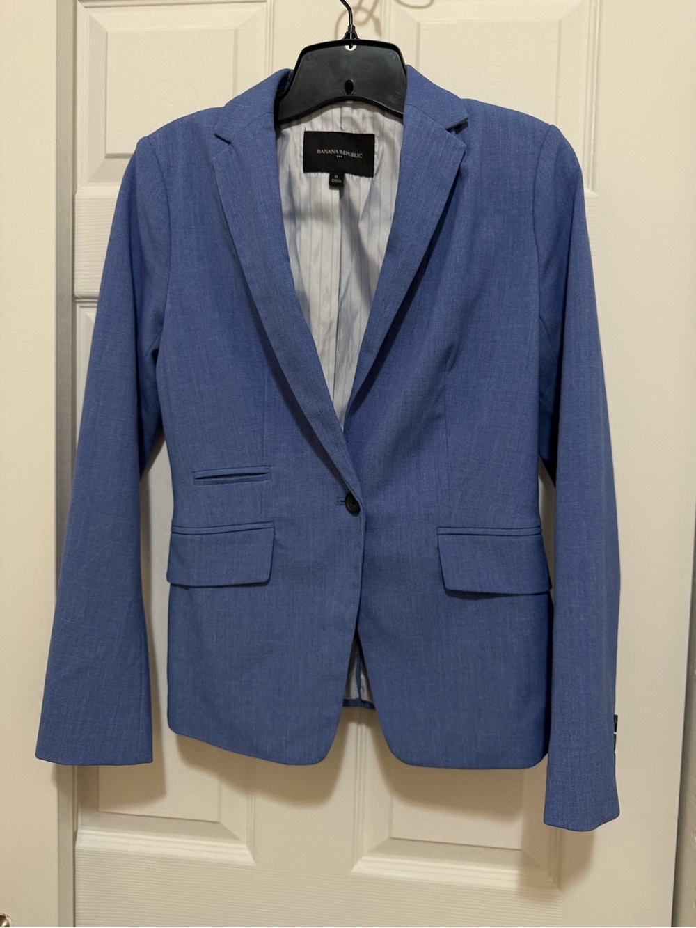 Banana Republic Light Blue Single-Button Tailored Blazer